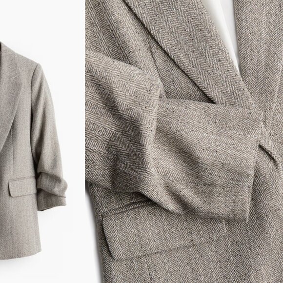 H&M - Gathered-sleeve blazer | NWT - Picture 4 of 10